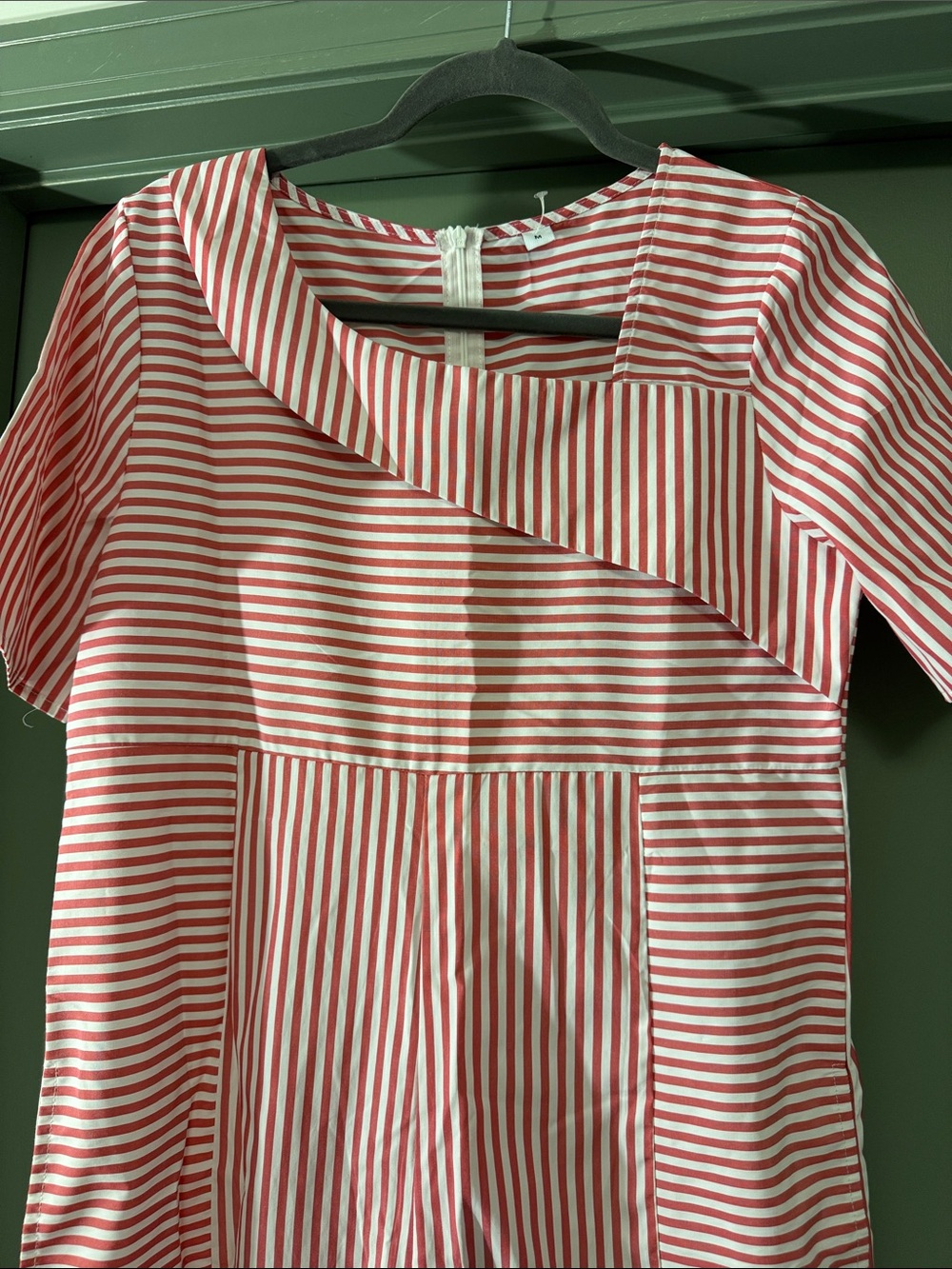 Women’s Red & White Striped Short-Sleeve jumper - Picture 2 of 4